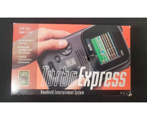 A boxed TURBO GRAFX - 16 Turbo Express Handheld video games console - made by NEC Home Electronics it was released in Japan a