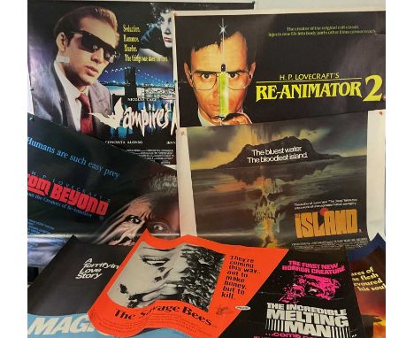 Still frightened? A group of Horror film UK Quad posters comprising: THE LITTLE GIRL WHO LIVES DOWN THE LANE (1977), VAMPIRE'