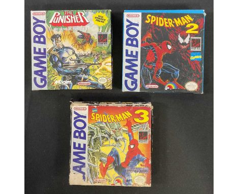 NINTENDO GAME BOY - A pair of boxed and complete Superhero Game Boy games comprising of THE PUNISHER THE ULTIMATE PAYBACK and