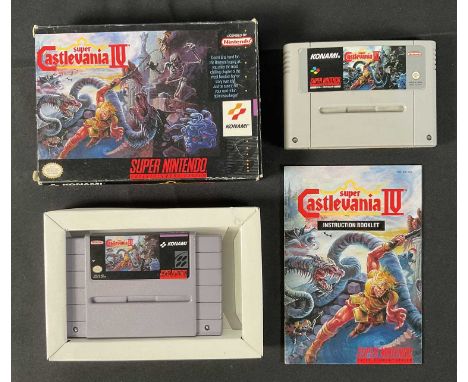 SUPER NINTENDO (SNES) - A complete and boxed Super Nintendo video game, SUPER CASTLEVANIA IV (Konami, 1991) NA version with i