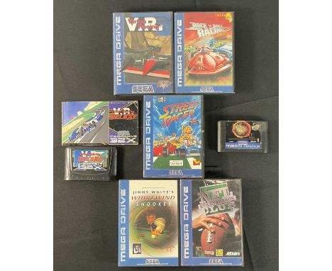 SEGA MEGA DRIVE - A group of Sport related video games for the Sega Mega Drive comprising of NFL QUARTERBACK CLUB, boxed and 