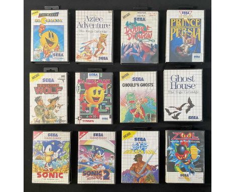 SEGA MASTER SYSTEM - A group of boxed, Classic video game titles for the Sega and Sega Master System comprising of AZTEC ADVE