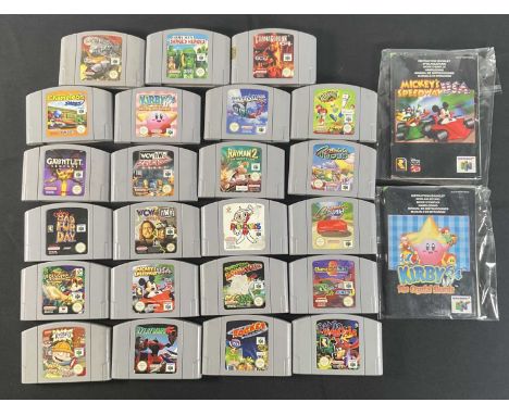 NINTENDO 64 (N64) - A large quantity of Nintendo 64 loose video game cartridges to include MICKEY'S SPPEDWAY, RAYMAN 2, BAD F