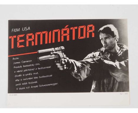 TERMINATOR (1984) - Czech flyer (21 x 29cm landscape) from the first release in 1990 in the Czech Republic