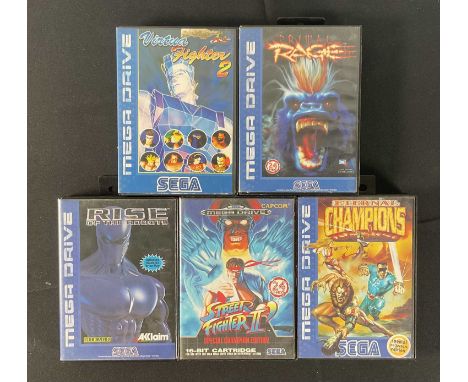SEGA MEGA DRIVE - A group of Fighting Sega Mega Drive video games comprising of STREET FIGHTER II SPECIAL CHAMPIONSHIP EDITIO