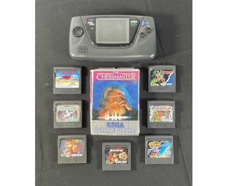 SEGA GAME GEAR - A pair of Sega Game Gear consoles together with boxed  and loose video games - THE CHESSMASTER boxed and com