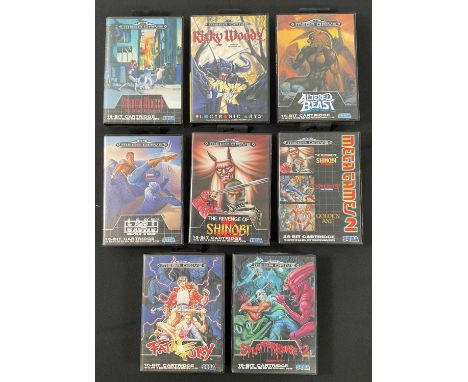 SEGA MEGA DRIVE - A group of boxed Fghting style Sega Mega Drive video games comprising of SPLATTERHOUSE 2, MEGA GAMES 2 (Inc