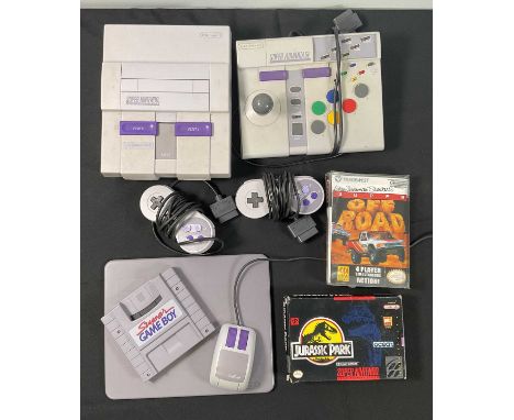SUPER NINTENDO (SNES) - An NTSA / North American unboxed Super Nintendo bundle comprising of the SNES console and 2 controlle