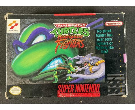 SUPER NINTENDO (SNES) - A boxed and complete copy of the Super Nintendo video game TEENAGE MUTANT NINJA TURTLES TOURNAMENT FI