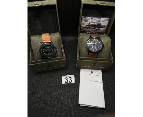 X2 AVI-8 timepieces - Hawker Harrier II  with brown leather strap, model no. AV-4047-04, unworn as new with box, no longer av