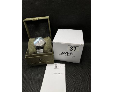 AVI-8 timepiece – Spitfire Type 300 automatic gunmetal grey, model no AV-4073-434, case size 42mm, as new, with box and tags,