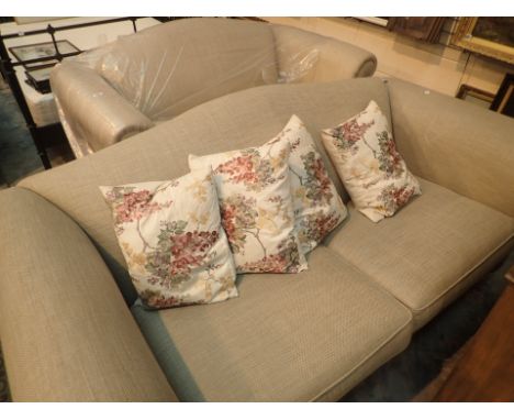 Modern three seater settee from Laura Ashley CONDITION REPORT: The sofa does have a few marks and there is a stain to the bac