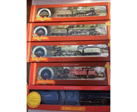 Hornby railways, OO scale, locomotives, boxed, including #392 GWR county class County of Bedford with Smoke, #R060 BR class B