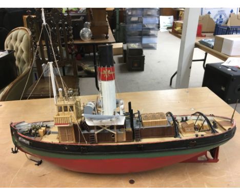 Billings models, a completed model of a Tug boat The St Canute, all ready for R/C to be fitted
