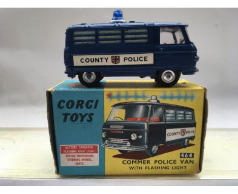 Corgi toys, #464 Commercial police van with flashing light, boxed