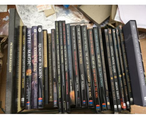 Lord of the ring, The Hobbit, a collection of hardback books including Hobbit visual companions, movie guides, The art of, Sm