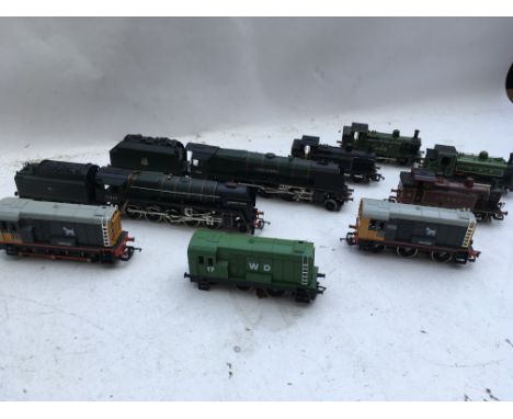 Hornby railways, OO scale, 9x locomotives, includes Evening star and Duchesses of Atholl also includes shutters and diesel sh