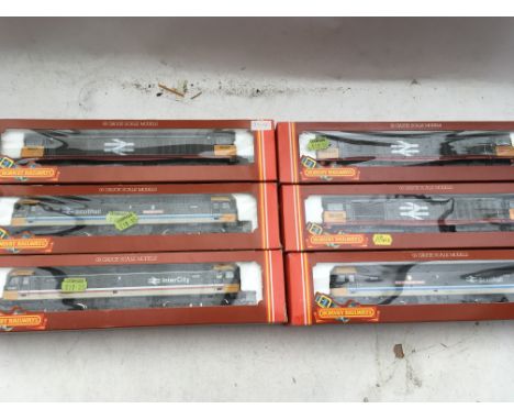 Hornby railways, OO scale, locomotives x6, boxed, including #R802 BR class 47 diesel Inter-city, #R283 BR Co-Co diesel class 