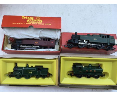 Hornby railways, OO scale, locomotives, boxed, including R868 SR 0-4-4 M7 tank locomotive, R051 GWR 0-6-0 PT locomotive, R059