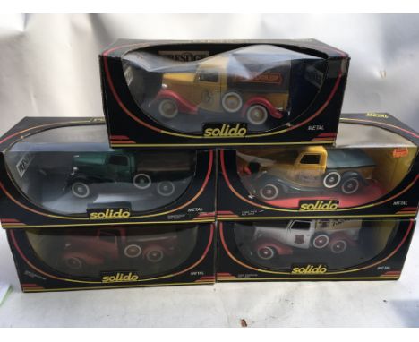 Solido toys, 5x Diecast , 1:18 scale boxed Ford trucks