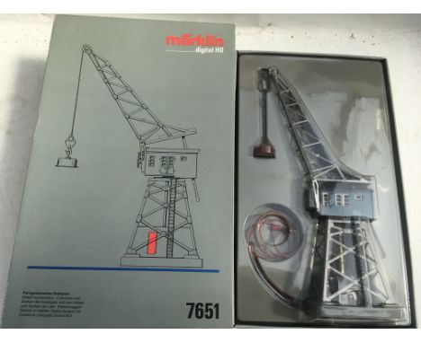 Marklin digital Ho scale, #7651 remote control rotary crane, MIB