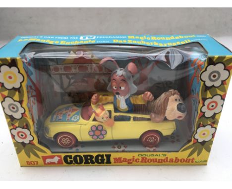 Corgi toys, Magic Roundabout, #807 Dougals Magic roundabout car, Original box, MIB