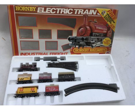 Hornby railways, OO scale, electric train set, boxed, Industrial freight , incomplete no transformer