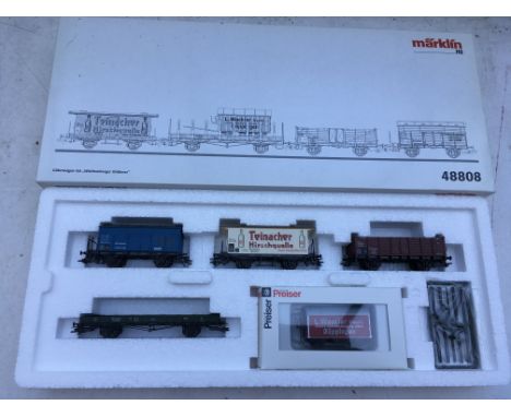 Marklin HO scale, #48808 Wurttemberg old timer freight car set, MIB