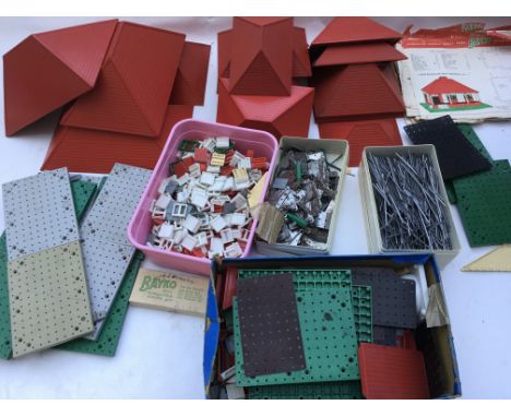 Bayko building, a box containing various Bayko parts