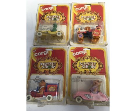 Corgi toys, Muppet show, a collection of carded Diecast vehicles , vintage 1979, MOC