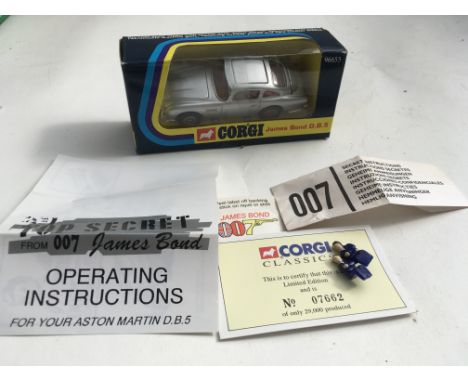 Corgi toys, #96655, James Bond 007 , Aston Martin DB5, Original box , MIB with Operating instructions, spare men and lapel ba