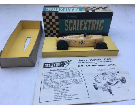 Scalextric, Triang, Auto Union 1936, boxed with instructions leaflet and inner packaging