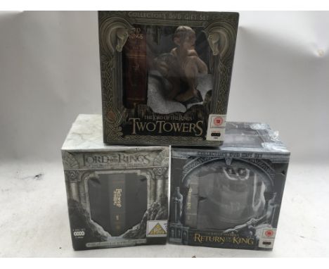 Lord of the rings, The fellowship of the ring, The Return of the king and The two towers , boxed and sealed DVD gift sets x3