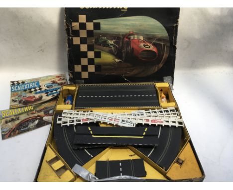 Scalextric, Grand Prix series , GP3, boxed , tatty box, 1960s, with 2 Vintage catalogues