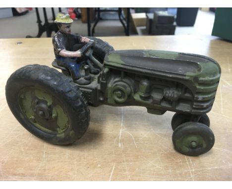 Early unmarked Diecast, with rubber tyres, Tractor
