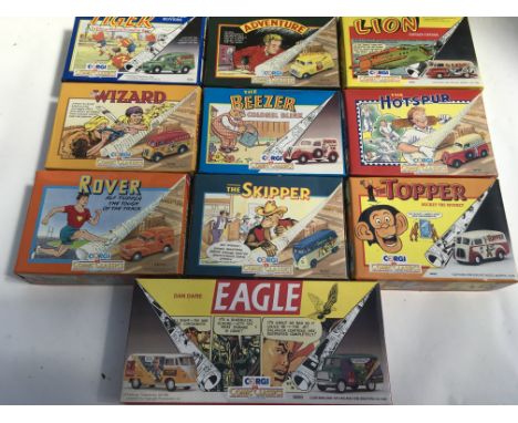 Corgi comic classics, boxed Diecast vehicles, Tiger, Adventure, Lion, Wizard, Beezer, Hotspur, Rover, Skipper, Topper and Eag