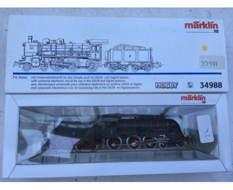 Marklin Ho scale, #34988 P8 Baden locomotive and tender, MIB