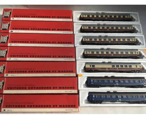 Jouef models, HO/OO scale, 7x passenger coaches, carriages, boxed