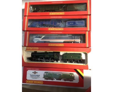 Hornby railways, OO scale, locomotives, boxed, including #R078 BR locomotive Flying Scotsman 1961-1963, #R294 BR 4-6-2 locomo