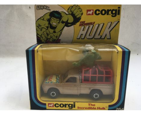 Corgi toys, #264 The Incredible Hulk , Original box , MIB, box has damage to window