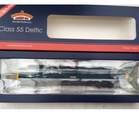 Bachmann model railways, Branch line, OO scale, DCC sound, class 55 Deltic,Ballymoss , BR blue, boxed, MIB