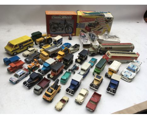 A collection of loose Diecast vehicles including Lledo, matchbox, etc , also included are Captain Scarlet mailaway matchbox f