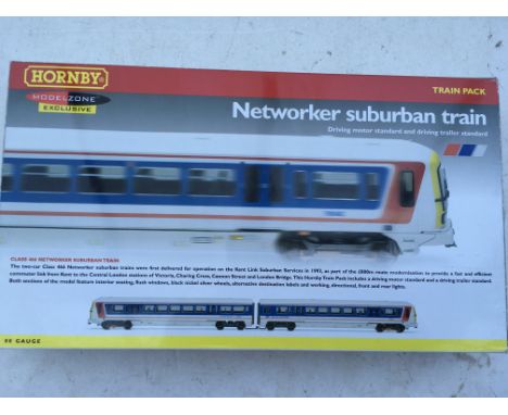 Hornby railways, OO scale, Networker suburban train, boxed , R2893 class 466 Networker suburban train pack, MIB, Modelzone ex