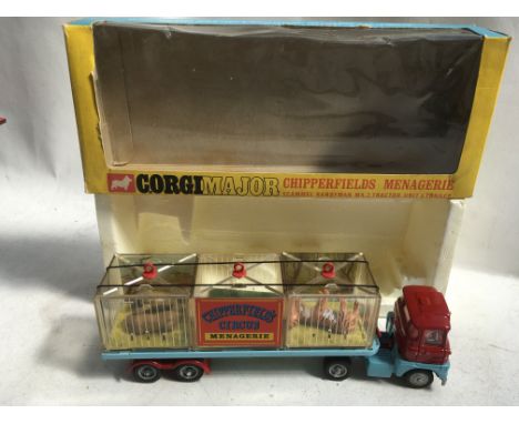 Corgi Major toy, #1139, Chipperfields Menagerie, Scammell handyman MK3 tractor unit and trailer, boxed Diecast vehicle with r