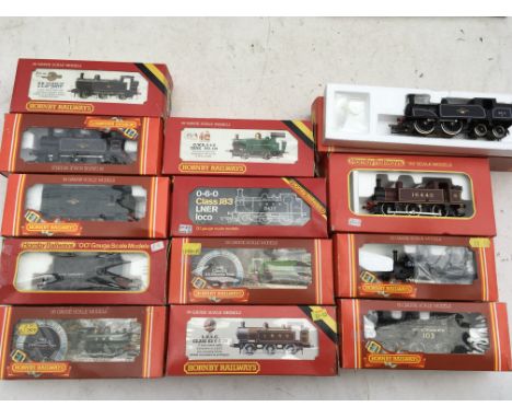 Hornby railways, OO scale, locomotives x13, boxed, including #R300 GWR class 57XX Pannier tank, #R253 0-4-0 diesel dock shunt