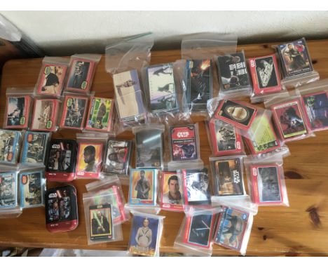 A collection of trading cards including Star Wars, lots of vintage and Modern covering all films