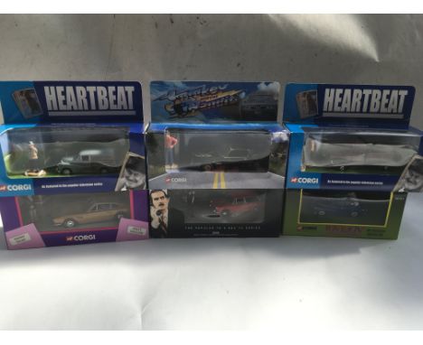 A collection of boxed Corgi TV related Diecast vehicles including Heartbeat, Smokey and the bandit, Lovejoy, Fawlty towers an