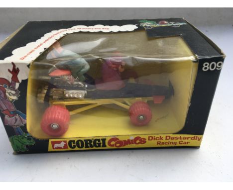 Corgi comic toys, Wacky races, #809 Dick Dastardly racing car, Original boxed, MIB