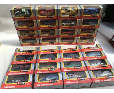 Burago, 1:43 scale Diecast vehicles, boxed x32