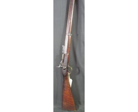 BRITISH .577 SNIDER MK II THREE BAND RIFLE. A conversion from a P53 rifle musket. 92cm barrel, brass trigger guard, stock nos